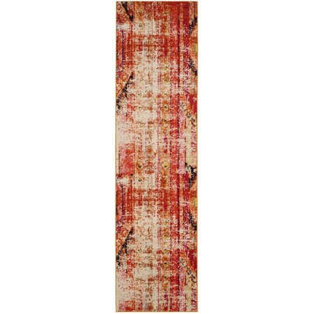 Safavieh Monaco Power Loomed Runner RugOrange & Multicolor 2 ft. 2 in. x 10 ft. MNC222H-210